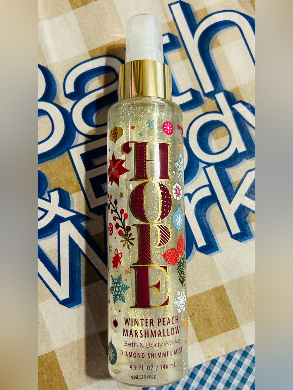 BBW Hope Winter Peach Marshmallow Shimmer mist